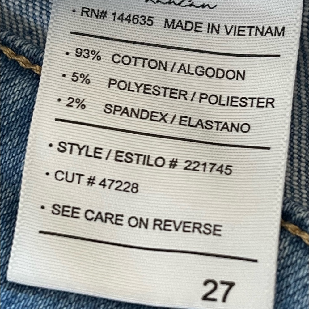 Frayed Hem High Rise Double Button Boot Cut Jeans… - image 7